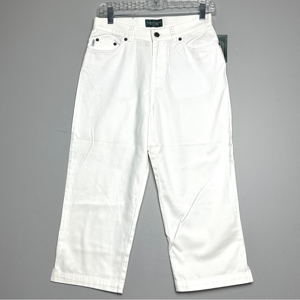 NWT Ralph Lauren Women's White Relaxed Jeans Size 6P